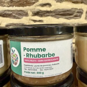 Compote pomme rhubarbe - Les Nouveaux Jardins d'Orgères
