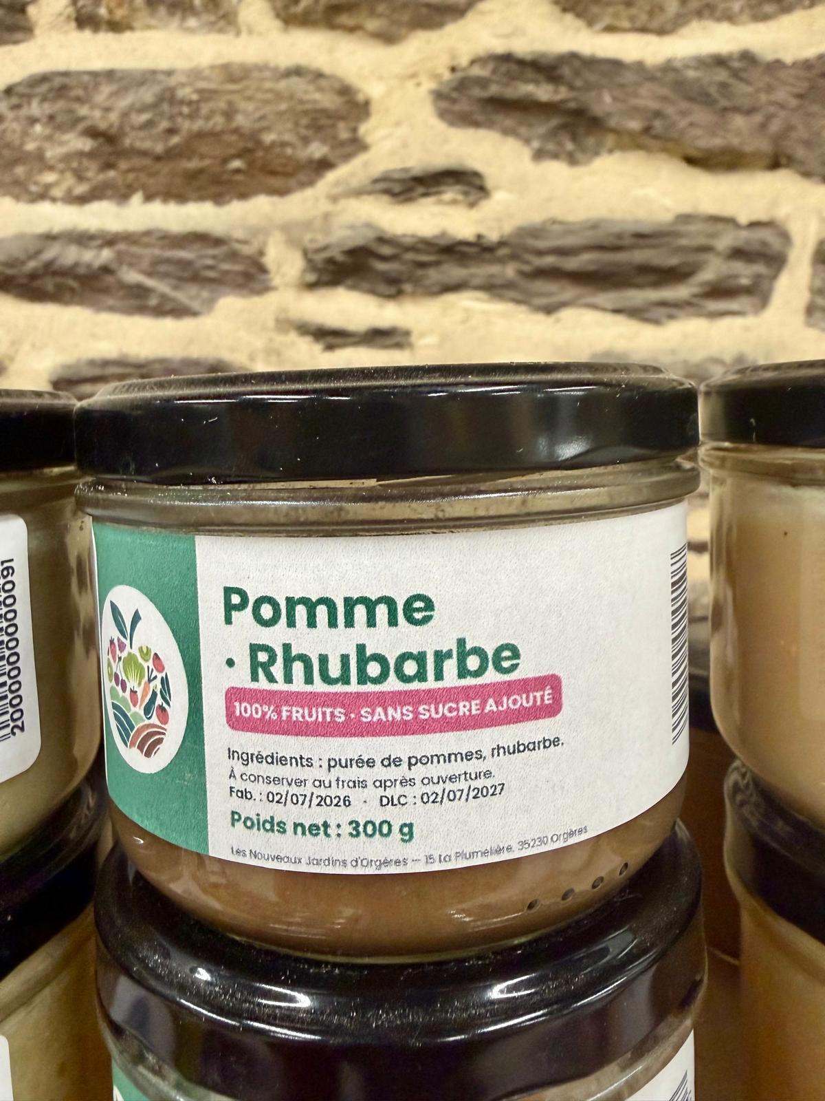 Compote pomme rhubarbe - Les Nouveaux Jardins d'Orgères