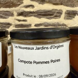 Compote pomme poire - Les Nouveaux Jardins d'Orgères