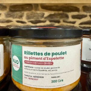 Rillettes de poulet au piment d'Espelette