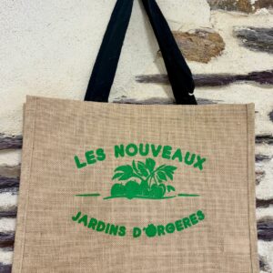 Sac cabas en jute Les Nouveaux Jardins d'Orgères